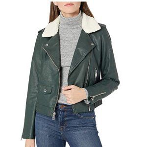 Belted Assymetrical Motorcycle Jacket